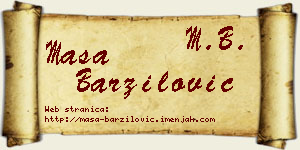 Maša Barzilović vizit kartica